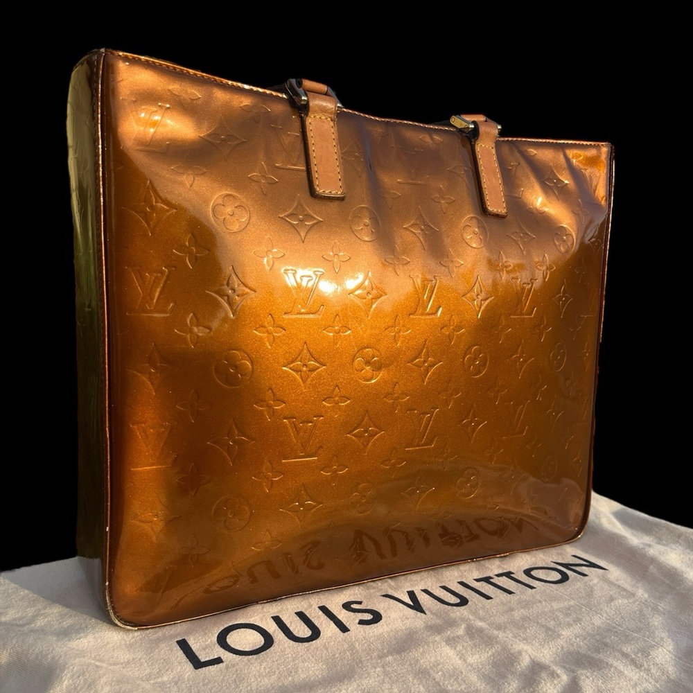 Louis Vuitton Bronze Vernis Tote Bag w/ COA & Dust Bag - EUC - Picture 3 of 17